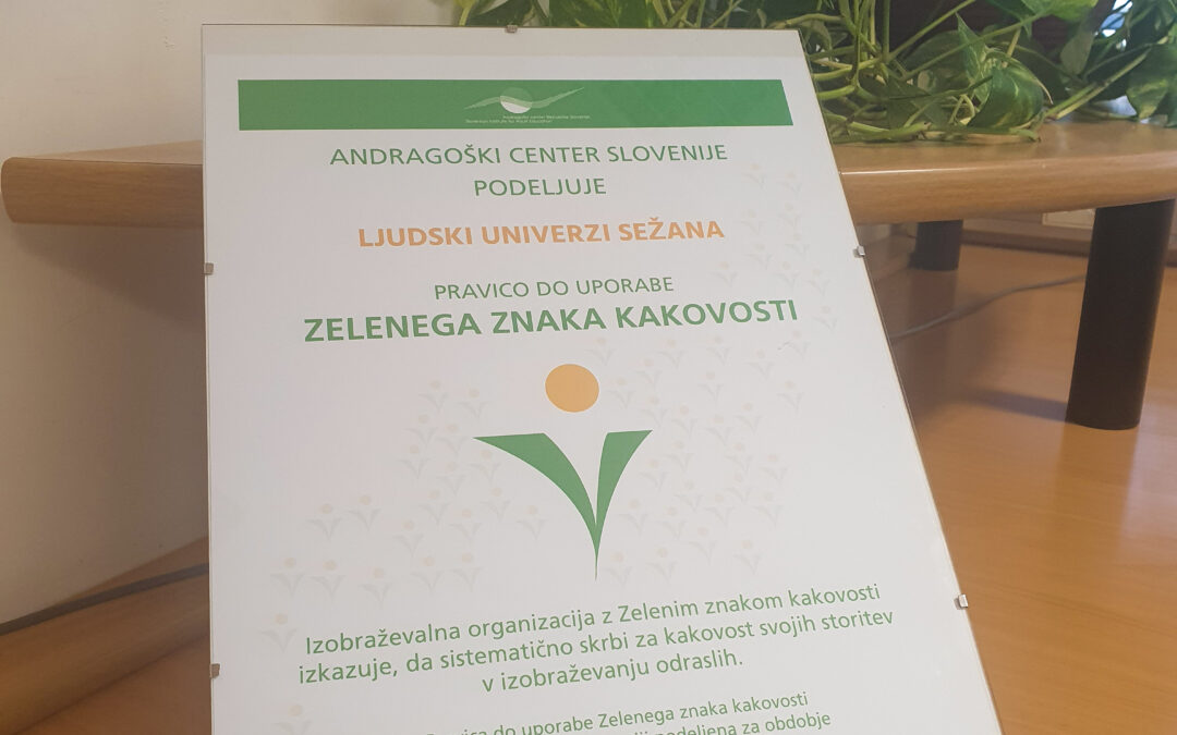 Pridobitev pravice do uporabe Zelenega znaka kakovosti