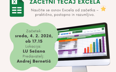 Začetni tečaj Excela (40 ur)