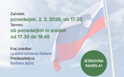 Tečaj slovenščine A1-1. del (40 ur)