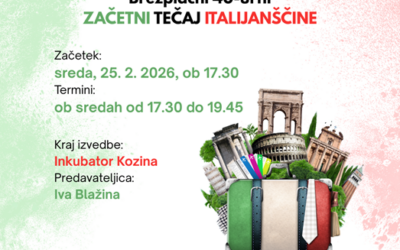 Vabljeni na začetni tečaj italijanščine