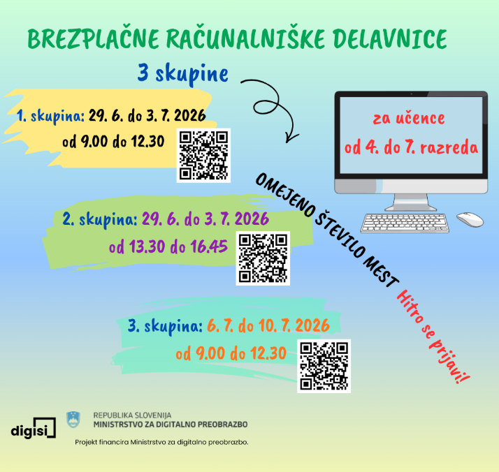 RAČUNALNIŠKE DELAVNICE ZA OSNOVNOŠOLCE